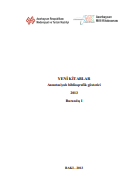 Yeni kitablar 2013 (№1): annotasiyalı biblioqrafik göstərici